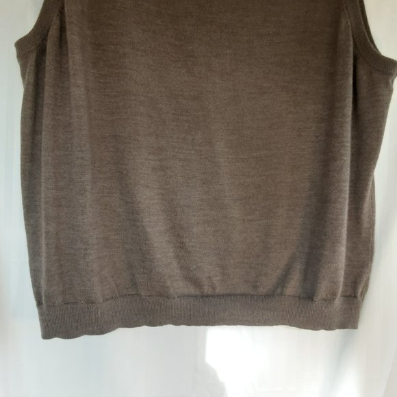 Joseph Abboud Men's Tan Merino Wool Vest | XXL - Picture 8 of 13